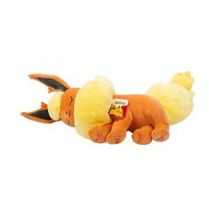 NWT Pokémon Flareon Plush Orange & Yellow Soft Cuddly Sleeping Figure Large 30”